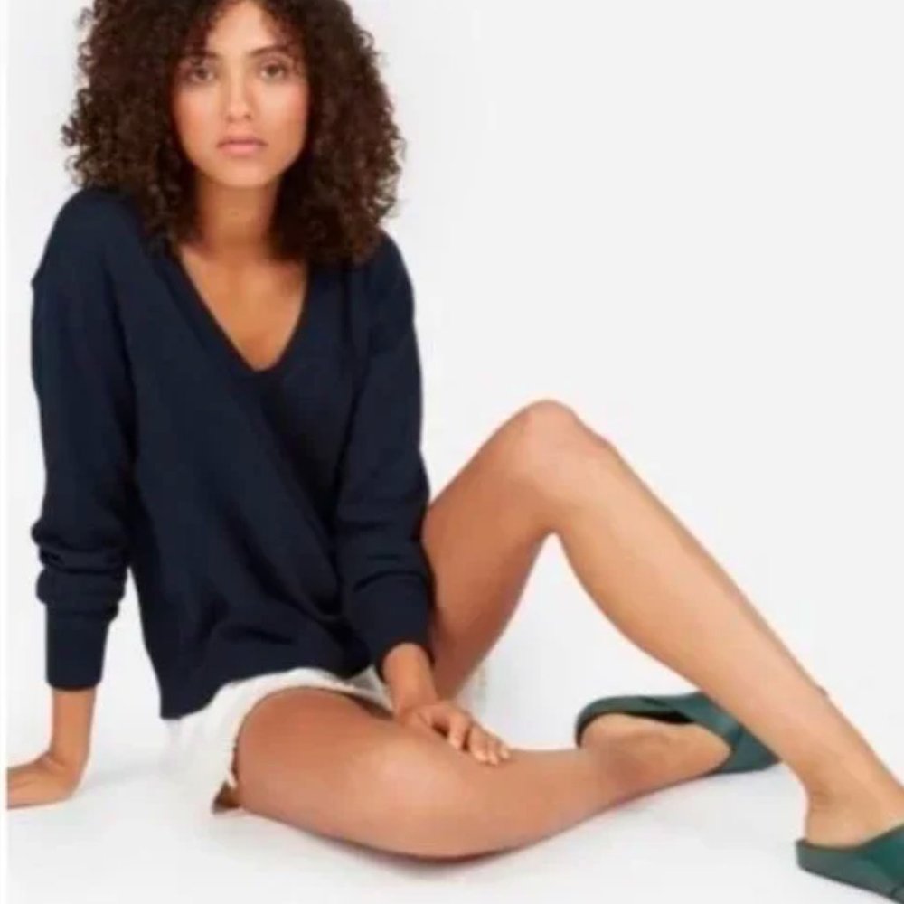 Everlane Cotton V-Neck Pullover Sweater Size Medium